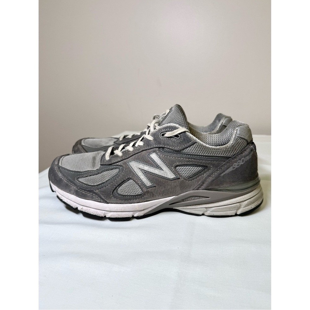 New Balance 990v4 Made in USA Gray Suede Mesh Running Shoes Men's 9 Women's 10.5